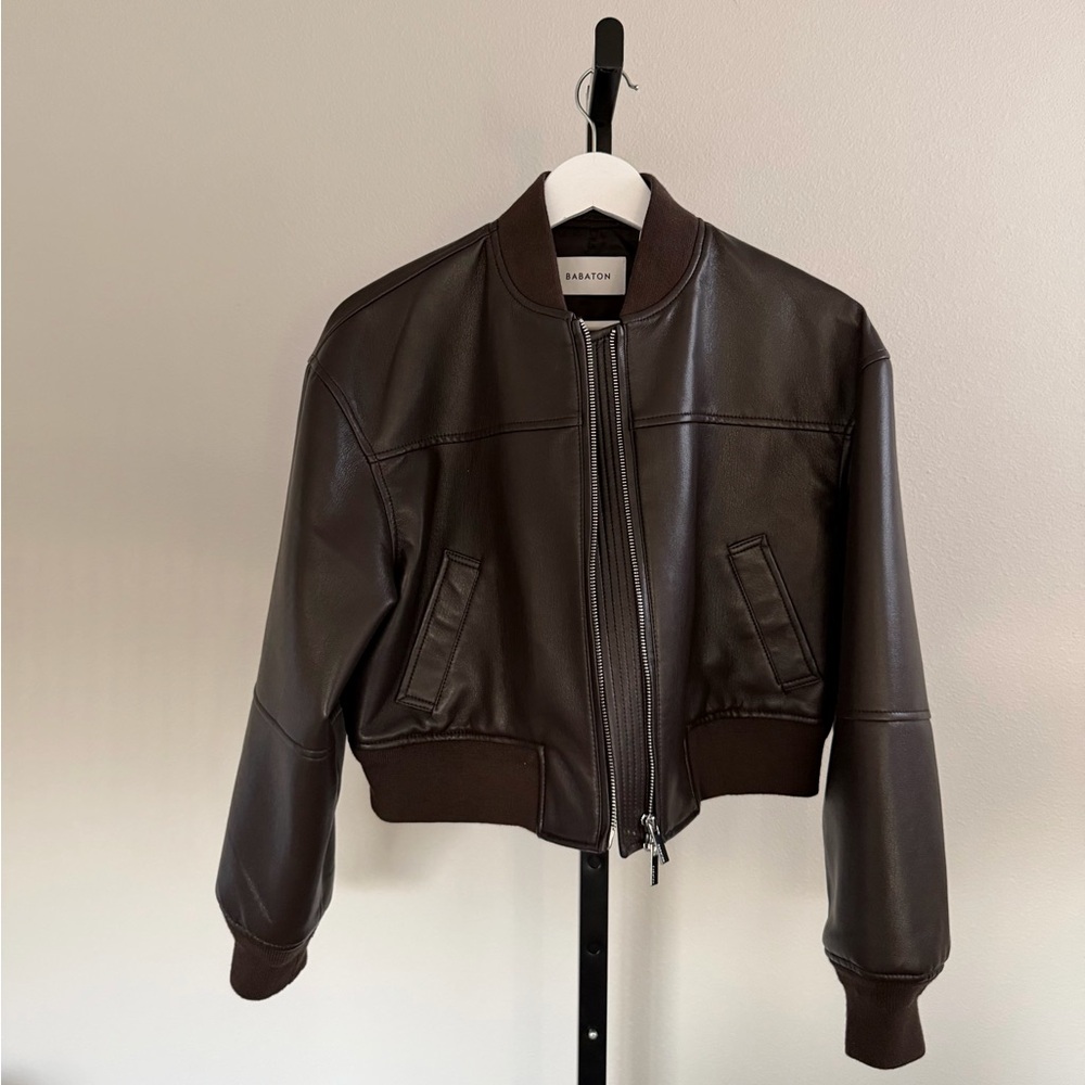 Babaton Dark Brown Leather Jacket